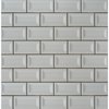 Msi Gray Glossy Inverted Beveled 3 In. X 6 In. Glazed Ceramic Wall Tile, 88PK ZOR-PT-0499